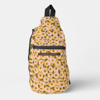 Sac À Bandoulière Motif floral audacieux et encre | Botanique dessin