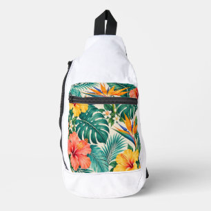 Sac À Bandoulière Motif floral botanique Paradis tropical