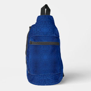 Sac À Bandoulière Motif hexagonal texturé bleu marine
