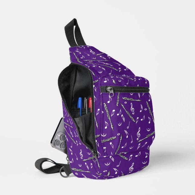 Sac À Bandoulière Motif Piccolo Music Note (Ouvrir)
