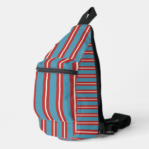 Sac À Bandoulière Motif rayé rouge et bleu vibrant Design moderne