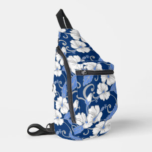 SAC À BANDOULIÈRE MOTIF RÊVE POLYNÉSIEN EN BLEU