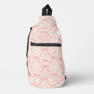 Sac À Bandoulière Motif Ruban Rose Hedwig