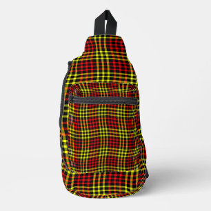 Sac À Bandoulière Motif sans couture à carreaux écossais rouge jaune