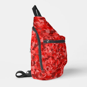 Sac À Bandoulière Motif Triangle Rouge