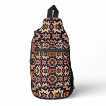 Motif tribal sud-ouest Orange Noir