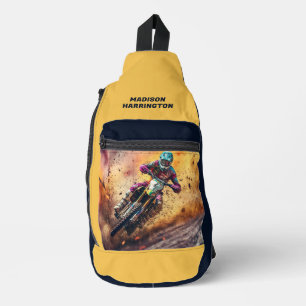 Sac À Bandoulière Motocross de nom personnalisé