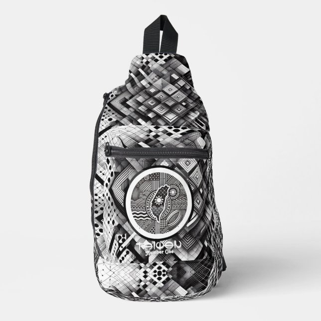 Sac À Bandoulière Nanomètre Plaid Pays géométrique Taiwan Monogramme (Recto)