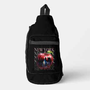 Sac À Bandoulière New York La Grande Pomme Fruit Silhouette Ville