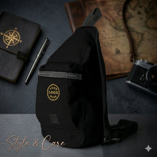 Sac à bandoulière noir durable avec détails d'entr