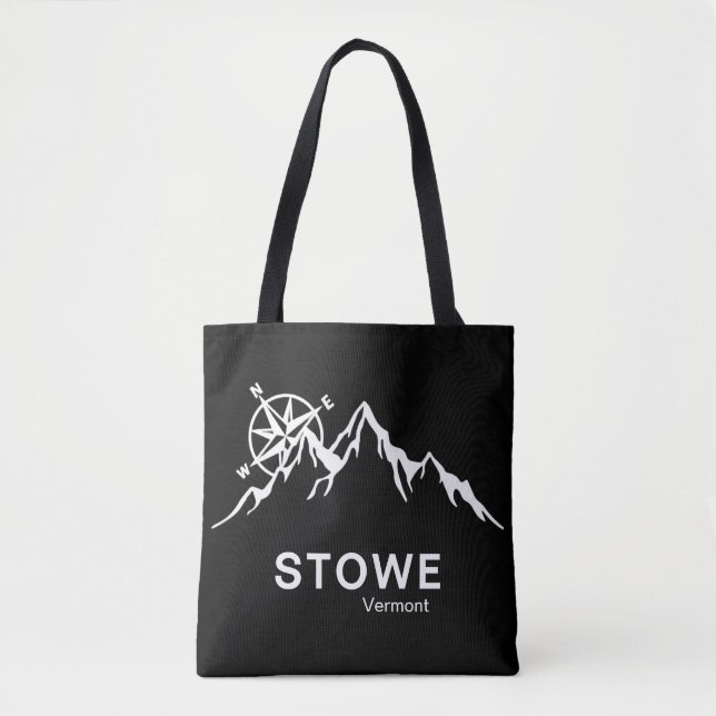 Sac à bandoulière noir Stowe Vermont (Devant)