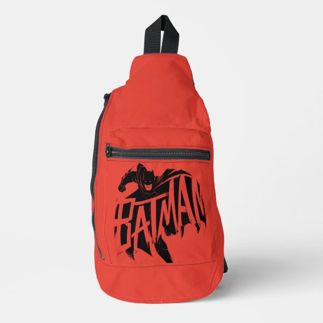 Sac À Bandoulière Nom de la brosse à encre Batman (Recto)