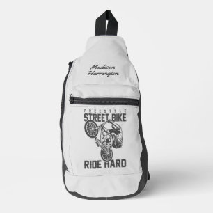 Sac À Bandoulière Nom et couleur personnalisés Street Bike