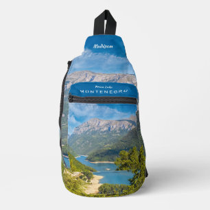 Sac À Bandoulière Nom et texte personnalisés Monténégro