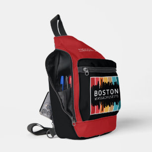Sac À Bandoulière Nom personnalisé Boston Massachusetts
