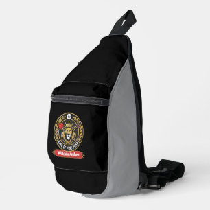 Sac À Bandoulière Nom personnalisé du roi moderne de ping-pong joueu