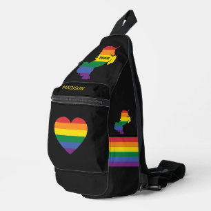 Sac À Bandoulière Nom personnalisé Gay Unicorn