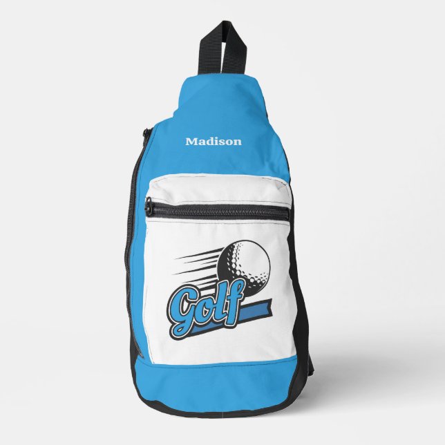 Sac À Bandoulière Nom personnalisé Golf (Recto)