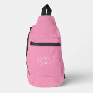 Sac À Bandoulière Nom personnalisé mignon rose "Ballet Everyday"