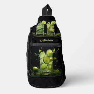 Sac À Bandoulière Nom personnalisé Mojito Cocktail