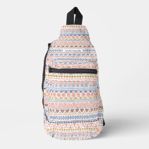 Sac À Bandoulière Nom personnalisé Motif mexicain/aztèque