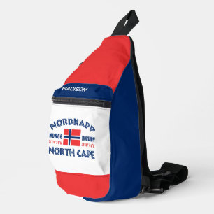 Sac À Bandoulière Nom personnalisé Nordkapp Norvège
