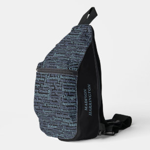 Sac À Bandoulière Nom personnalisé World Cities