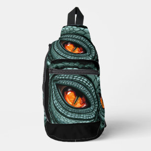 Sac À Bandoulière Œil de prédateur reptile primal