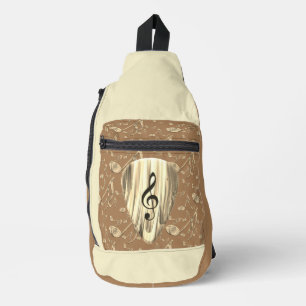 Sac À Bandoulière Onglet de guitare de notes musicales personnalisée