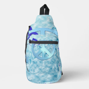 Sac À Bandoulière Paix Bleue