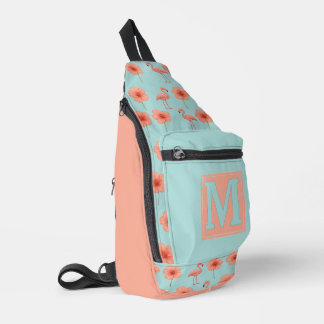 Sac À Bandoulière Paradis de flamants roses motif aquarelle