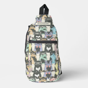 Sac À Bandoulière Patters de Hipster Cute