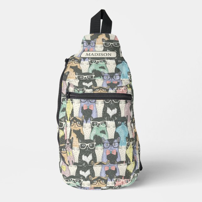 Sac À Bandoulière Patters de Hipster Cute (Recto)