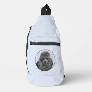 Sac À Bandoulière Peinture de caniche Miniature jouet animal de comp