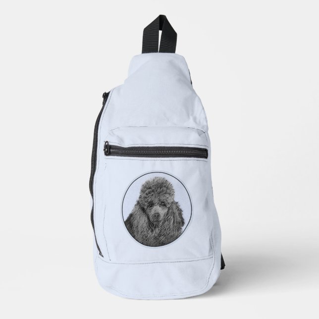 Sac À Bandoulière Peinture de caniche Miniature jouet animal de comp (Recto)