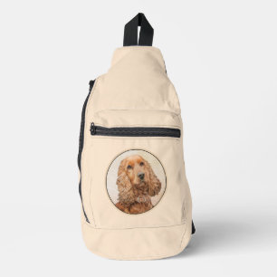 Sac À Bandoulière Peinture de Cocker Spaniel Anglais Originale Art C