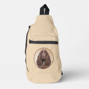 Sac À Bandoulière Peinture de Field Spaniel Roan Mignon Art Original