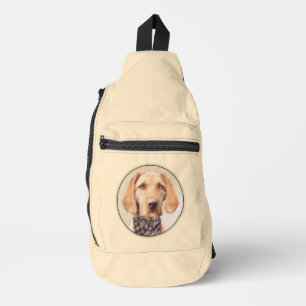 Sac À Bandoulière Peinture de Vizsla à poil dur hongrois Art de chie