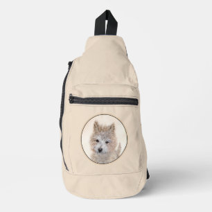 Sac À Bandoulière Peinture originale de chiot Cairn Terrier Mignonne