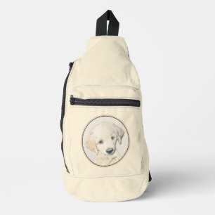 Sac À Bandoulière Peinture originale de chiot Golden Retriever Art c