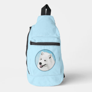 Sac À Bandoulière Peinture Samoyed Blanc mignonne Original Animal Ch