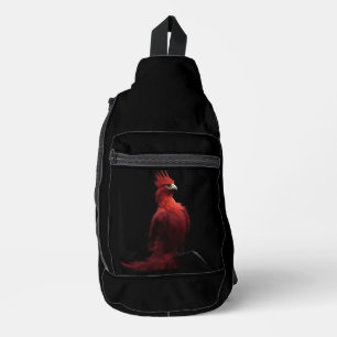 Sac À Bandoulière Phénix écarlate assis fièrement