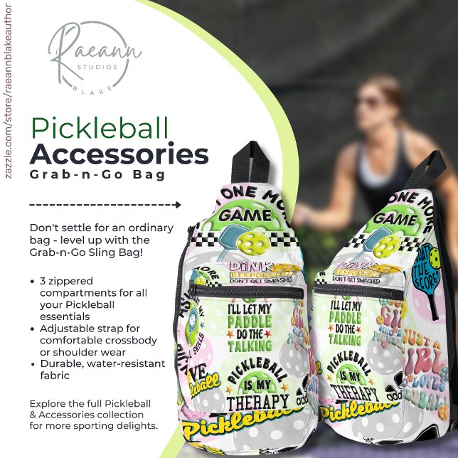 Sac À Bandoulière Pickleball Accessories Grab-n-Go Sling Bag (Créateur téléchargé)