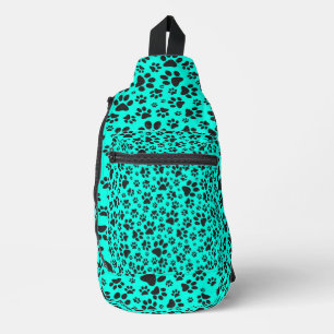 Sac À Bandoulière Poches de chien noir et blanc Pointe Polka sur cya