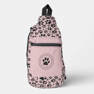 Sac À Bandoulière Poches de chien noir et blanc Pointe Polka sur la