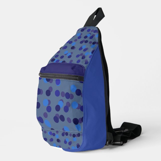 Sac À Bandoulière points bleus et violets (Coin droit)