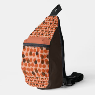 Sac À Bandoulière Points orange mandarine et marron
