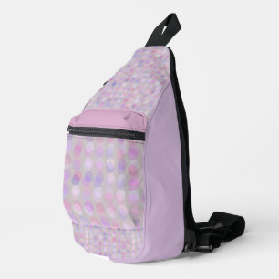 Sac À Bandoulière points roses, violets et gris