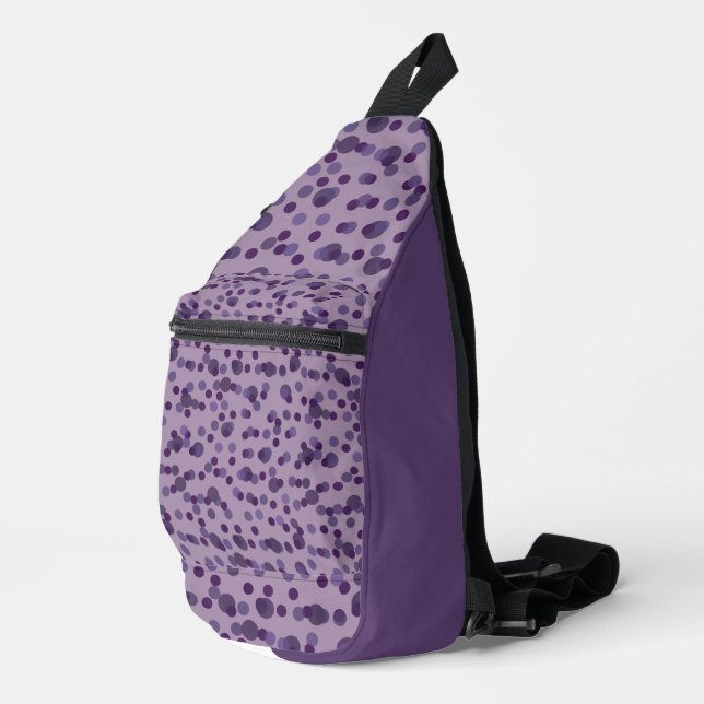 Sac À Bandoulière points violets, lavande et raisin (Coin droit)
