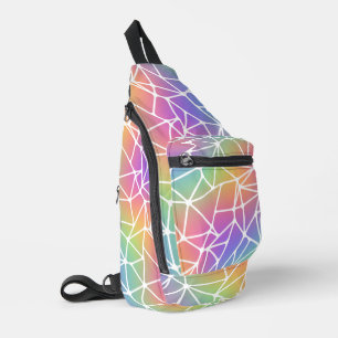 Sac À Bandoulière prism synapse net - rainbow web :